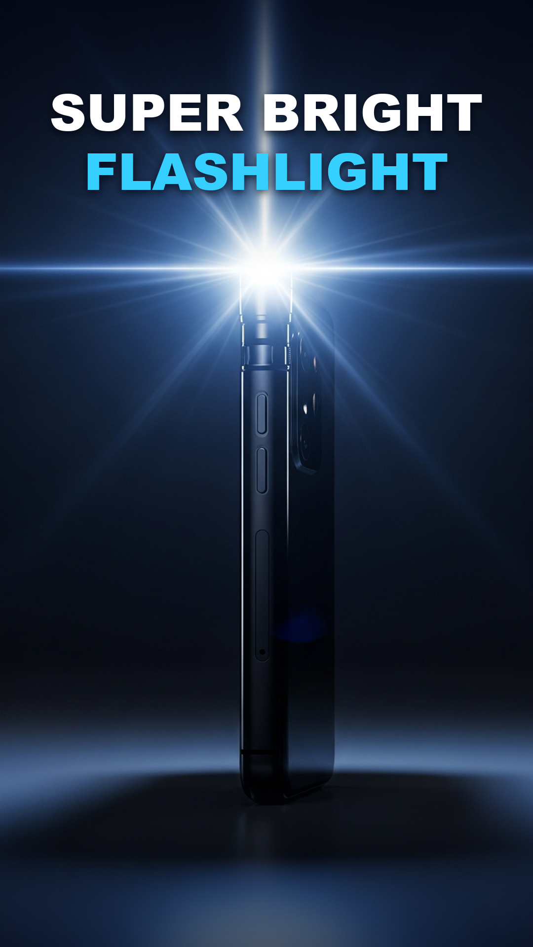 Super bright LED flashlight beam